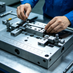 kwcnc service-Custom jigs and fixtures manufacturing service, precision machining setup with measuring tools